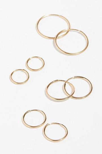 14k Gold Fill Hoop Earring Set By Erth Jewelry At Free People